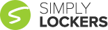 Simply Lockers logo with black writing and a white S to the left in green circle