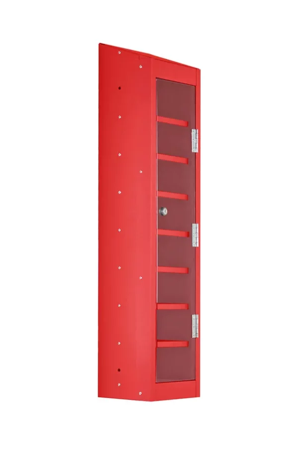 red mobile phone locker