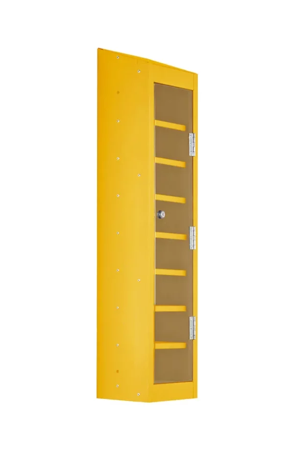 yellow mobile phone locker